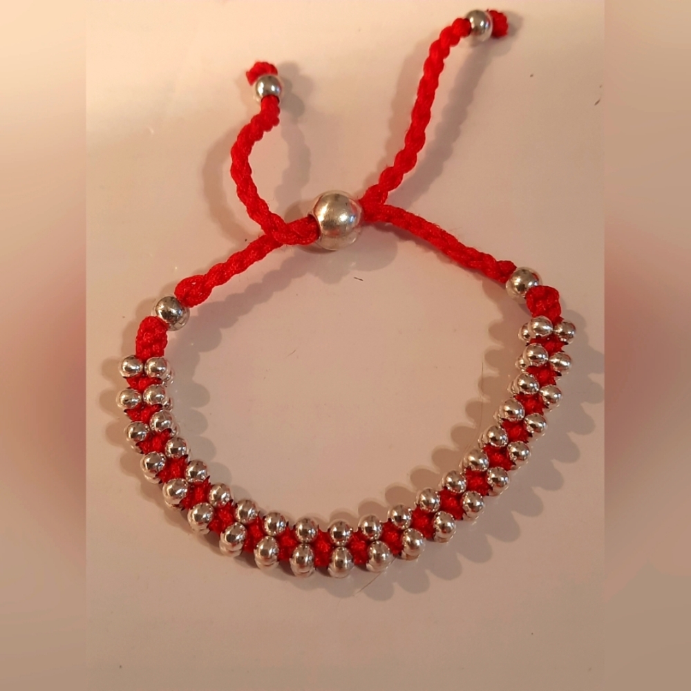STERLING  Silver 925 Beaded Bracelet